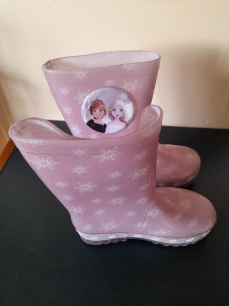 Bottes en caoutchouc la reine des neiges ii- rose pas cher