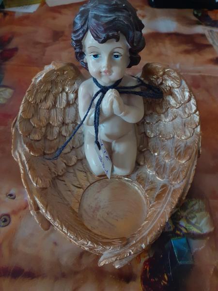 Bougeoir porte bougie ange