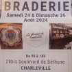 Vente Braderie brocante charleville 24 et 25 août