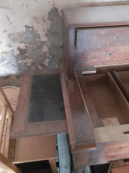 Bureau secrétaire acajou Époque xix 11 tiroirs pas cher