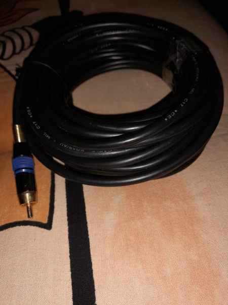 Cable coaxial rg59 audio 10 m&egrave;tres