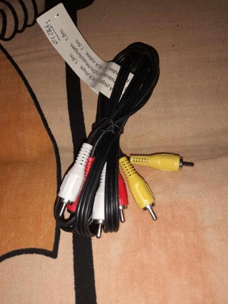 Vente C&acirc;ble cordon av audio video composite 3x rca m&acirc;les