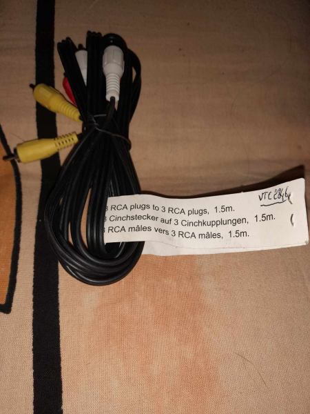 C&acirc;ble cordon av audio video composite 3x rca m&acirc;les