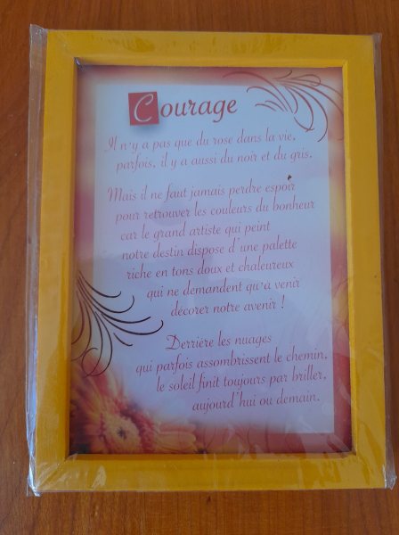 Cadre &agrave; photo a poser en bois et verre  12 x 16 cm