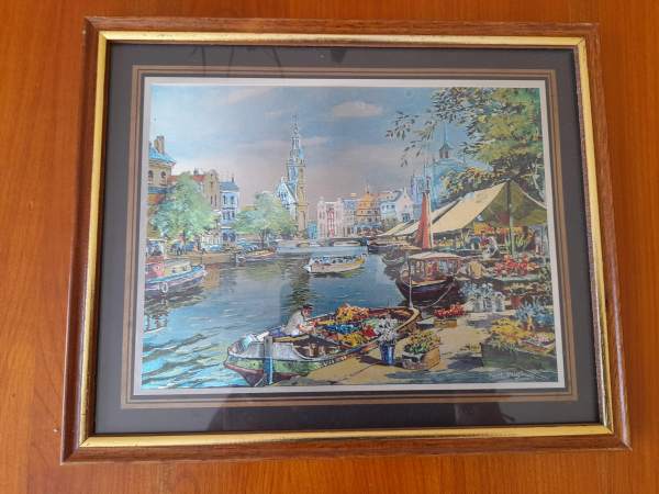 Cadre sous verre signé berth pugh (reproduction)