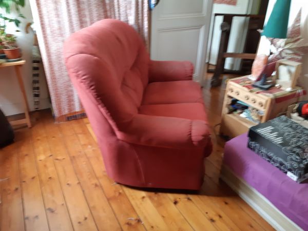 Canap&eacute; 2 places rouge