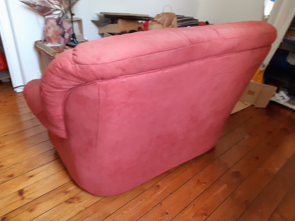 Canap&eacute; 2 places rouge pas cher