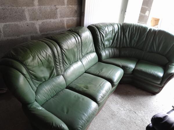 Canapé  d'angle vert