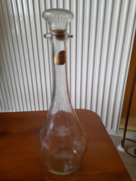 Carafe en verre cognac " fortis et fidelis "