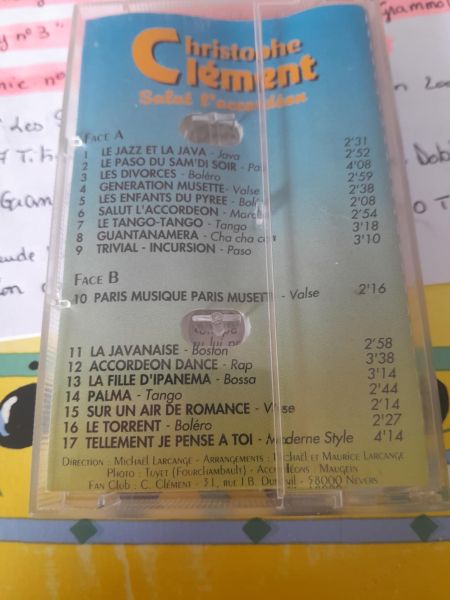 Cassette audio " christophe cl&eacute;ment " pas cher