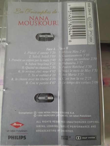 Cassette audio " nana mouskouri " pas cher