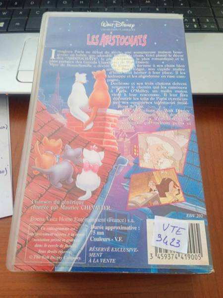 Cassette vhs " les aristochats " pas cher