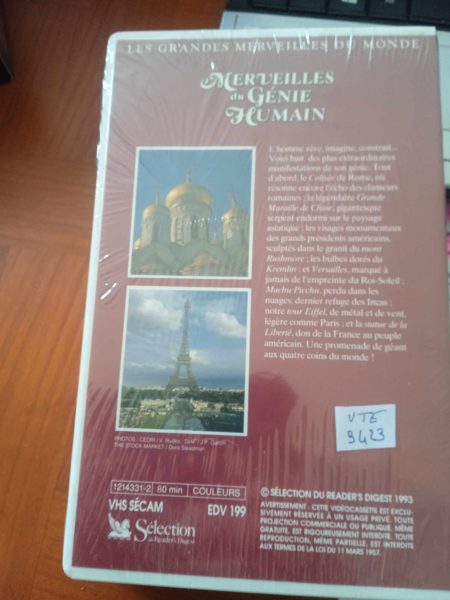 Vente Cassette vhs " merveilles du g&eacute;nie humain "