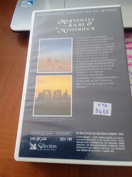 Vente Cassette vhs " merveilles du sacr&eacute;e et du myst&eacute;rie