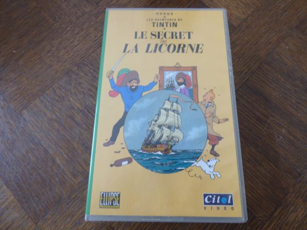 Cassette vhs "tintin et le secret de la licorne"