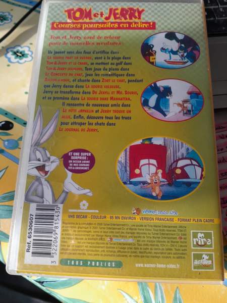 Cassette vhs "  tom et jerry " pas cher