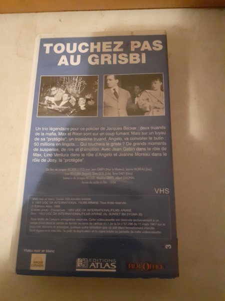 Vente Cassette vhs "touchez  pas au grisbi  "