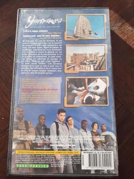 Vente Cassette vhs "yamakasi"