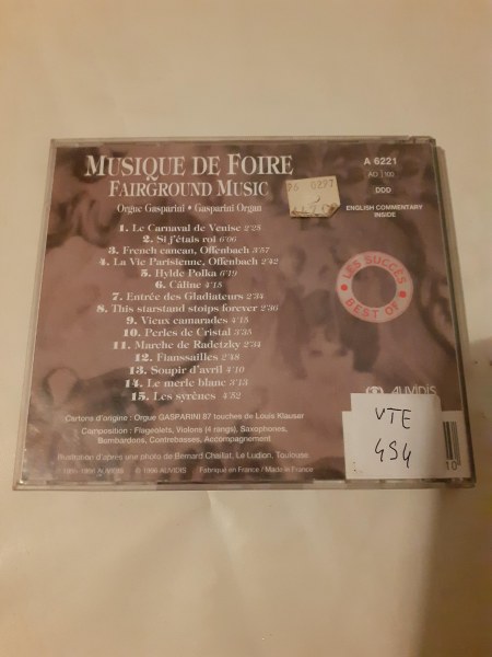 Vente Cd "musique de foire"