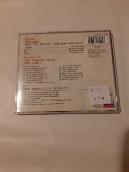 Vente Cd  "puccini"
