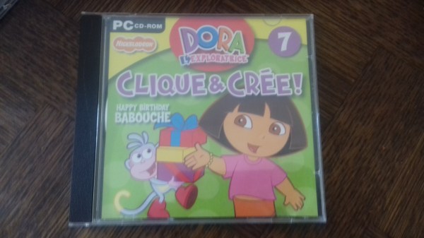 Cd rom pc  dora l'exploratrice 7  happy birthday b