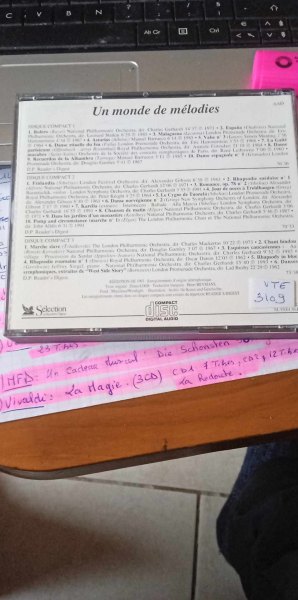 Annonce Cd  " une monde de mélodie "