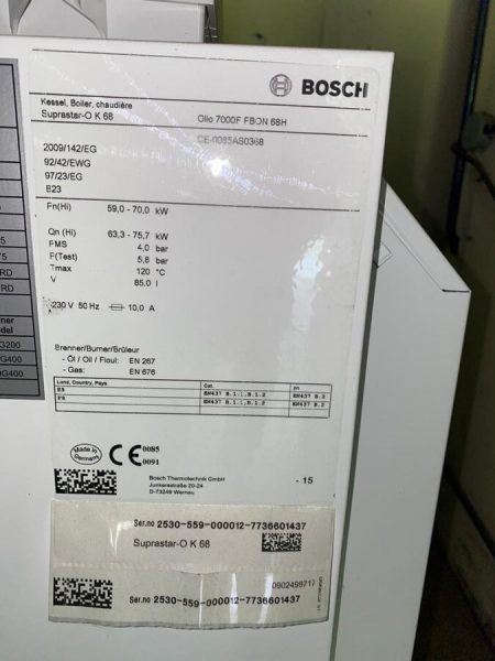 Vente Chaudi&egrave;re &agrave; fioul bosch olio 7000f fbon 68h