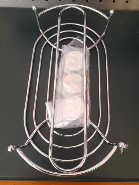 Vente Chauffe plat avec bougie en métal chromé