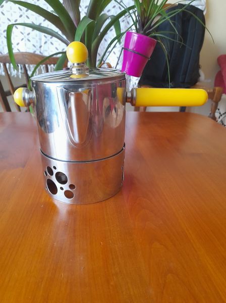 Chauffe sauce / réchaud à bougie en acier inoxydab