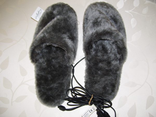 Chausson chauffe-pieds doux en peluche usb électri