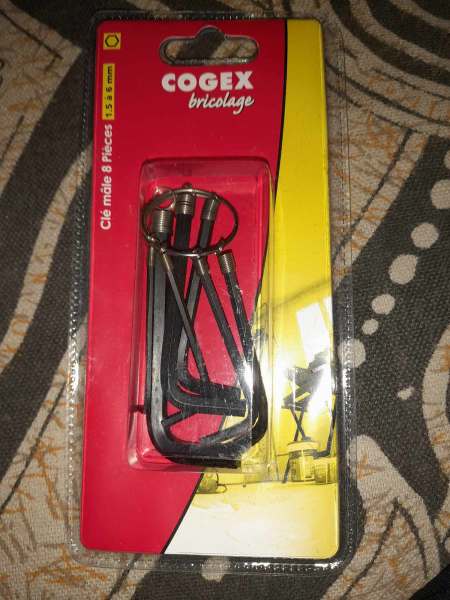 Clés males alènes - jeu de 8 clés