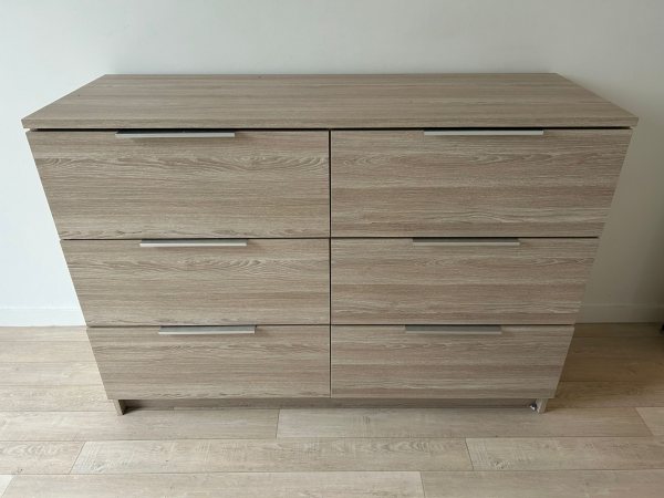 Vente Commode  6 tiroirs l120xp42xh85