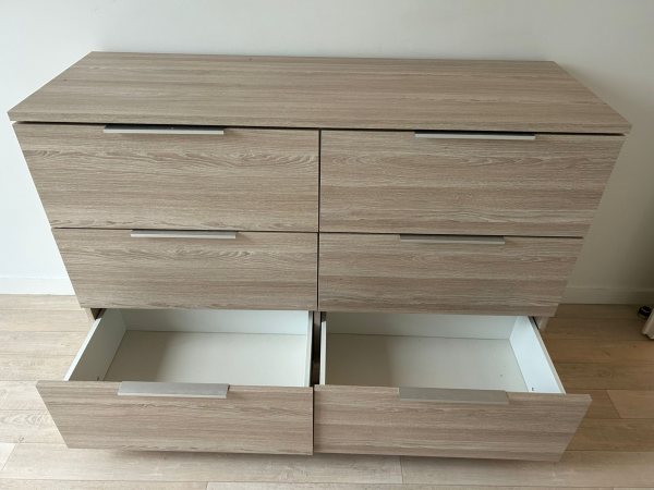 Commode  6 tiroirs l120xp42xh85 pas cher