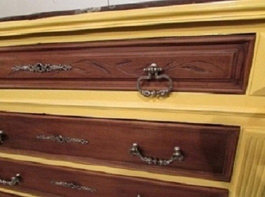 Vente Commode relook&eacute;e jaune