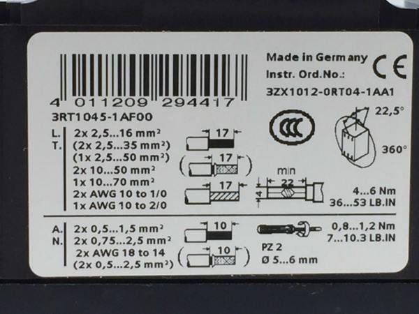 Contacteur de puissance siemens 80a pas cher