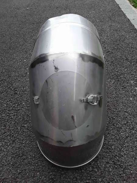 Coude inox 250mm avec trappe de visite