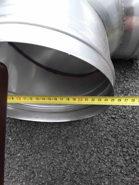 Coude inox 250mm avec trappe de visite pas cher