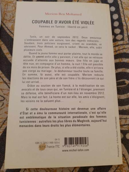 Vente Coupable d'avoir &eacute;t&eacute; viol&eacute;e - meriem ben mohamed