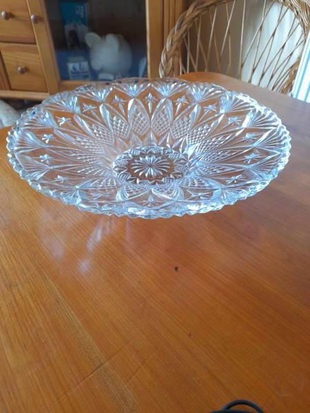 Coupe &agrave; fruit en verre cisel&eacute; pas cher