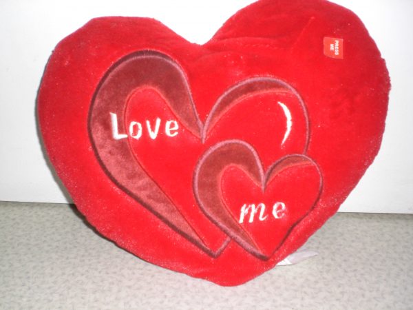 Coussin coeur chante ou bougeoirs x2