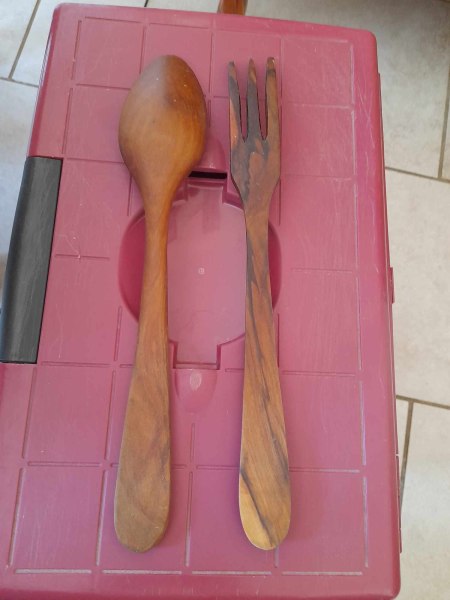 Vente Couvert &agrave; salade en bois d'olivier