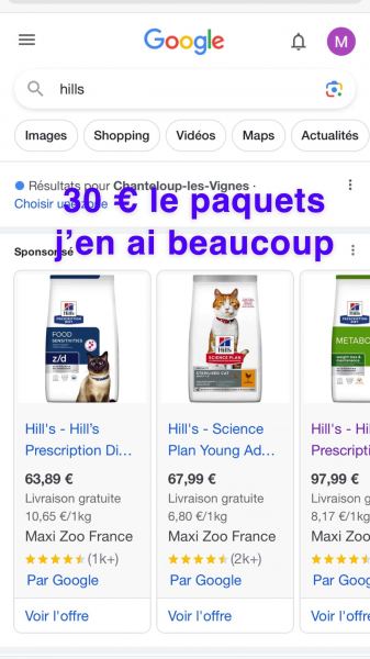 Annonce Crokette royal canin , hill's, virbac chat
