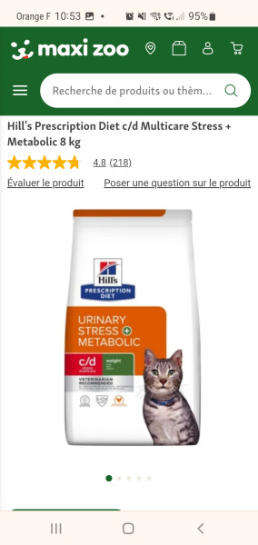 Croquette chat hill's urinary metabolic diet sac 8