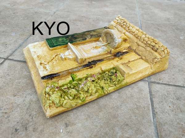 D&eacute;coration murale relief, cadre fontaine et fleurs pas cher