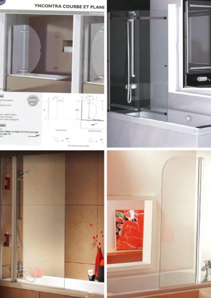 D&eacute;stockage d'&eacute;crans pare baignoire atelier du bain pas cher