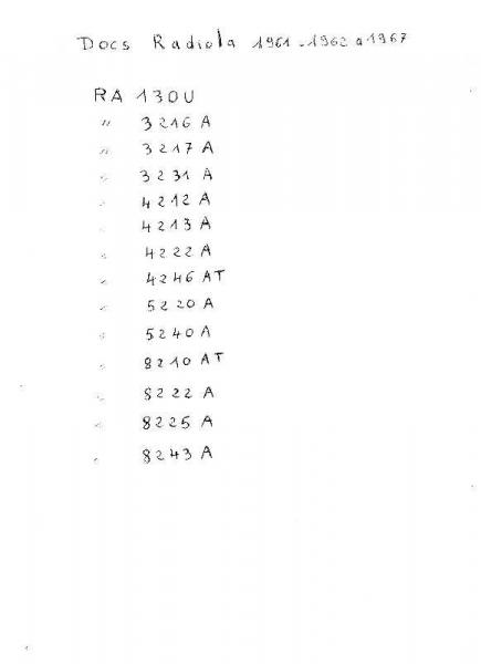 Vente Docs de récepteurs radio radiola 1961 à 1967