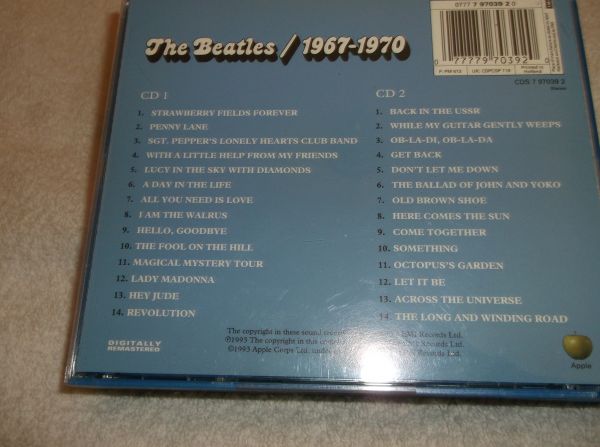 Vente Double cd des beatles 1967 / 1970 neuf