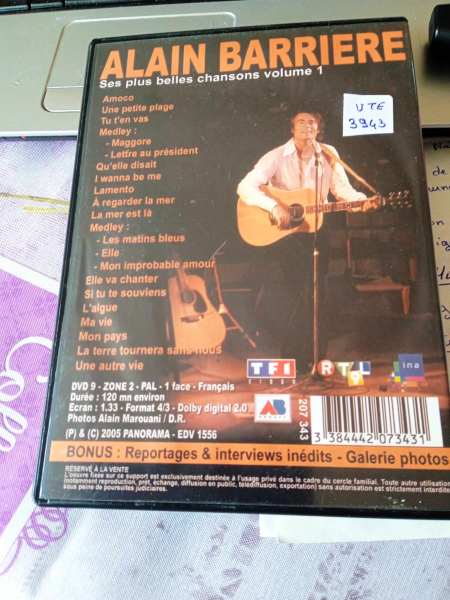 Vente Dvd " alain barriére "