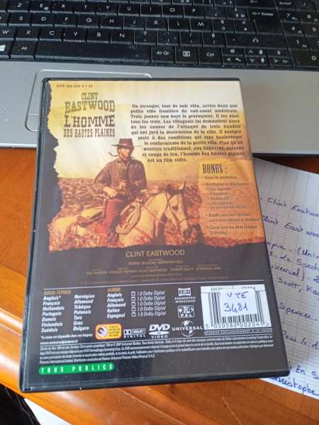 Dvd " l'homme des hautes plaines  " pas cher