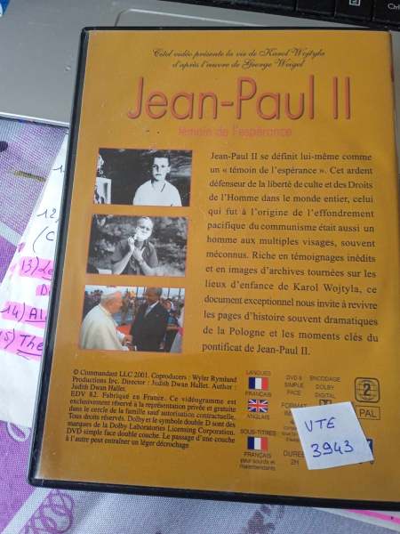 Vente Dvd "un pape pour l'histoire "